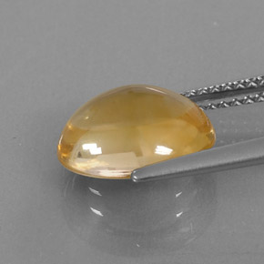 Citrino naturale giallo da 3,28 ct, taglio ovale, trasparente