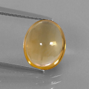 Citrino naturale oro da 2,76 ct, taglio ovale, trasparente