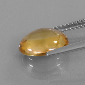 Citrino naturale oro da 2,76 ct, taglio ovale, trasparente
