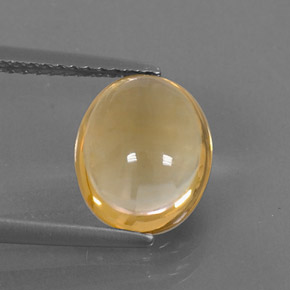 Citrino naturale giallo da 2,26 ct, taglio ovale, trasparente