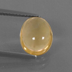 Citrino naturale oro da 2,52 ct, taglio ovale, trasparente