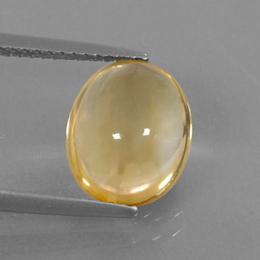 Citrino naturale oro da 3,01 ct, taglio ovale, trasparente