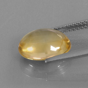 Citrino naturale oro da 3,01 ct, taglio ovale, trasparente