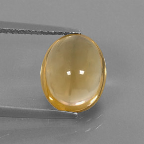 Citrino naturale oro da 2,87 ct, taglio ovale, trasparente