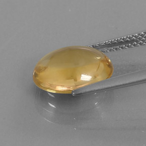 Citrino naturale oro da 2,87 ct, taglio ovale, trasparente