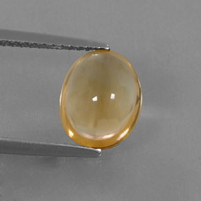 Citrino naturale giallo da 2,22 ct, taglio ovale, trasparente