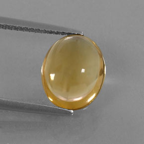 Citrino giallo dorato naturale da 3,32 ct, taglio ovale, trasparente