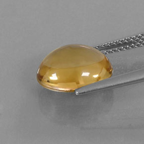Citrino giallo dorato naturale da 3,32 ct, taglio ovale, trasparente