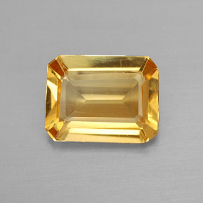 Citrino naturale giallo da 1,69 ct, taglio smeraldo, VS