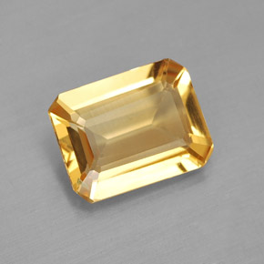 Citrino naturale giallo da 1,69 ct, taglio smeraldo, VS