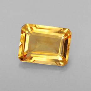 Citrino naturale giallo da 1,97 ct, taglio smeraldo, VVS-VS