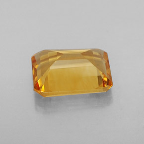 Citrino naturale giallo da 1,97 ct, taglio smeraldo, VVS-VS