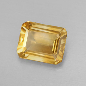 Citrino naturale giallo da 1,68 ct, taglio smeraldo, VVS-VS