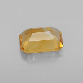 Citrino naturale giallo da 1,69 ct, taglio smeraldo, VVS-VS