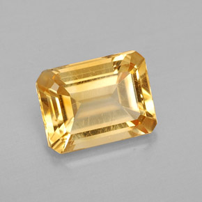 Citrino naturale giallo da 1,94 ct, taglio smeraldo, VS