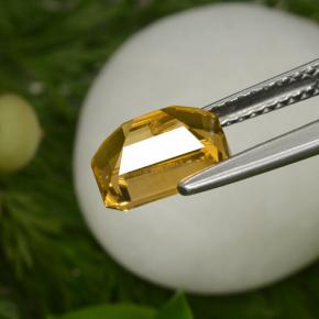 Citrino naturale giallo da 1,98 ct, taglio smeraldo, VVS-VS
