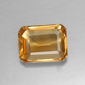 Citrino naturale giallo da 1,84 ct, taglio smeraldo, VVS-VS