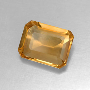 Citrino naturale giallo da 1,84 ct, taglio smeraldo, VVS-VS