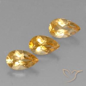 Gemme di Citrino Dorato naturale da 2.31 ct, Forma a pera, VVS-VS