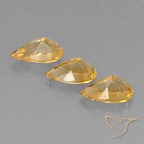 Gemme di Citrino Dorato naturale da 2.31 ct, Forma a pera, VVS-VS