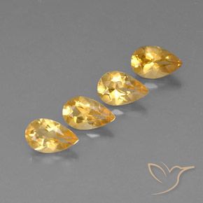 Gemme di Citrino Gold  naturale da 2.66 ct, Forma a pera, VVS-VS