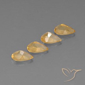 Gemme di Citrino Gold  naturale da 2.66 ct, Forma a pera, VVS-VS