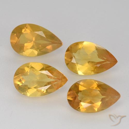 Gemme di Citrino Bright Gold  naturale da 2.71 ct, Forma a pera, VVS-VS