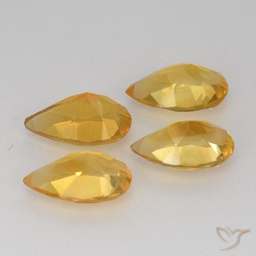 Gemme di Citrino Bright Gold  naturale da 2.71 ct, Forma a pera, VVS-VS