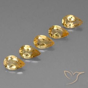 3.25ctw Naturale Dorato Citrino, Forma a pera, VVS-VS
