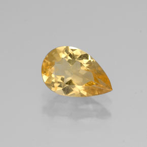 Citrino naturale giallo da 0,69 ct, taglio a pera, VVS