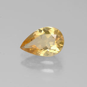 Citrino naturale giallo da 0,69 ct, taglio a pera, VVS