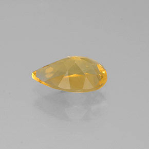 Citrino naturale giallo da 0,65 ct, taglio a pera, VVS