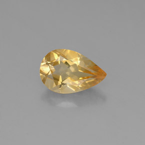 Citrino naturale giallo da 0,74 ct, taglio a pera, VVS