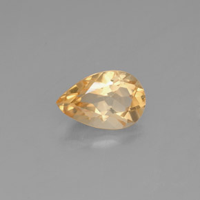 Citrino naturale giallo da 0,69 ct, taglio a pera, VVS