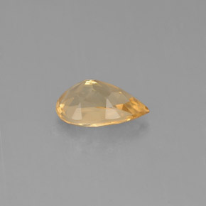 Citrino naturale giallo da 0,69 ct, taglio a pera, VVS
