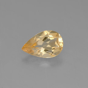 Citrino naturale giallo da 0,74 ct, taglio a pera, VVS-VS