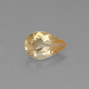 Citrino naturale giallo da 0,74 ct, taglio a pera, VVS-VS