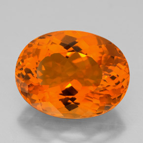 Citrino naturale arancione da 8,38 ct, taglio ovale, VVS