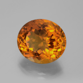Citrino Giallo-arancione naturale da 9.98 ct, Taglio ovale, IF