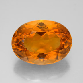 Citrino naturale arancione da 9,35 ct, taglio ovale, IF