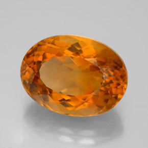 Citrino naturale arancione da 9,35 ct, taglio ovale, IF