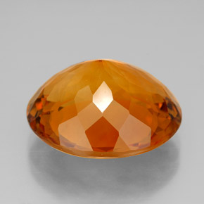 Citrino naturale arancione da 10,26 ct, taglio ovale, IF
