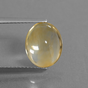 Citrino naturale oro da 3,21 ct, taglio ovale, trasparente
