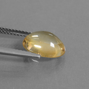 Citrino naturale oro da 3,21 ct, taglio ovale, trasparente