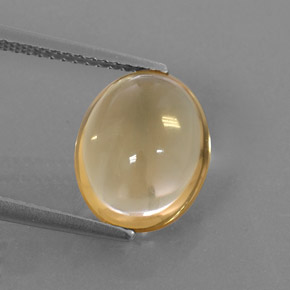 Citrino naturale giallo da 3,55 ct, taglio ovale, trasparente