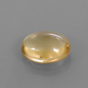 Citrino naturale giallo da 3,55 ct, taglio ovale, trasparente