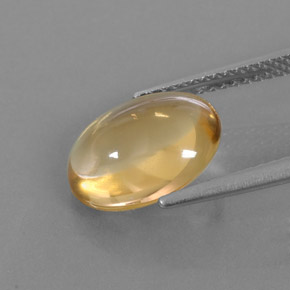 Citrino naturale giallo da 3,55 ct, taglio ovale, trasparente