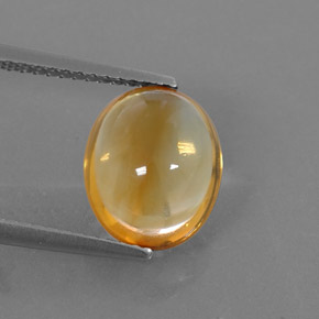 Citrino naturale oro da 2,94 ct, taglio ovale, trasparente