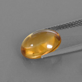 Citrino naturale oro da 2,94 ct, taglio ovale, trasparente