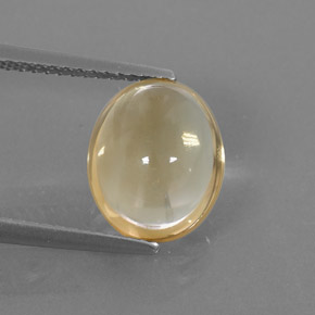 Citrino naturale giallo da 3,01 ct, taglio ovale, trasparente